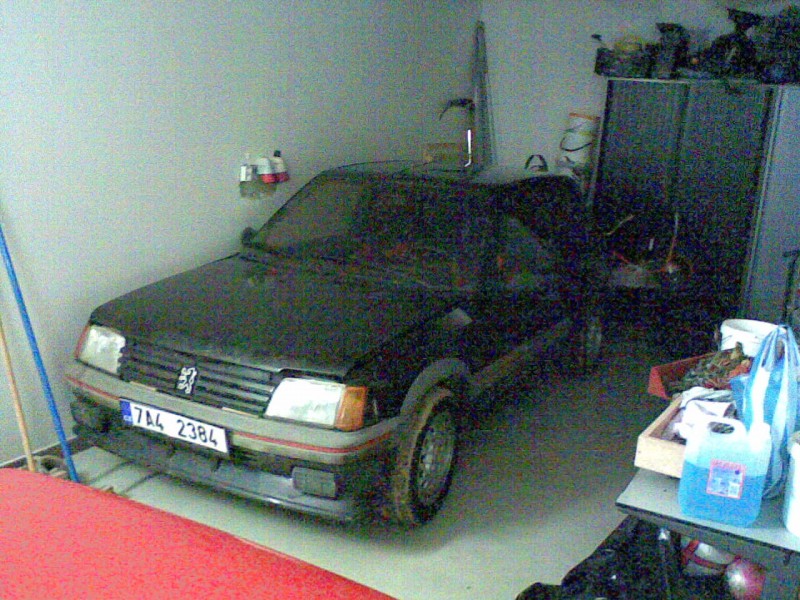 TAKHLE SE FLÁKÁ V GARÁŽI (SPOLEČNOST MU DĚLÁ DALŠÍ 205tka V DIESLU) A ČEKÁ NA SVOU CHVILKU