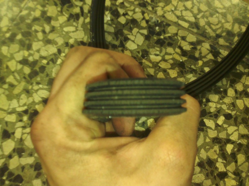 Starej řemen (lepší foto nemám) a vzadu novej :)